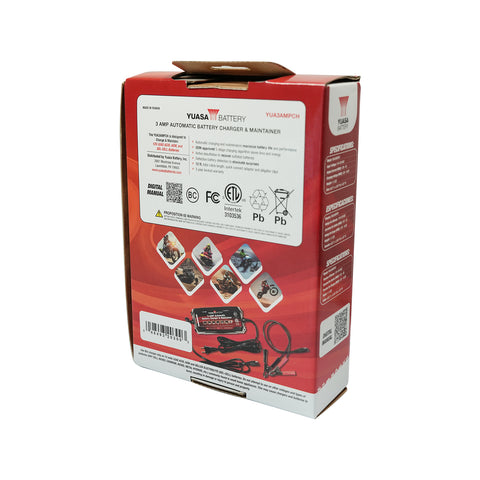 YUASA 3 Amp Charger & Maintainer (12V)