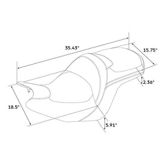 C.C. RIDER Honda Gold Wing Tour One Piece 2 up Seat Honeycomb 2018-2025