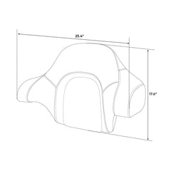 C.C. RIDER King Passenger Backrest King Touring Pack Trunk Backrest For Touring Road Glide Electra Glide Street Glide Road King, 2014-2025