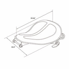 C.C. RIDER Sportster Seat Solo Spring Seat Torsion Type Motorcycle Solo Seat Iron 883 Iron 1200 Bobber Seat Chopper Seat 2004-2024