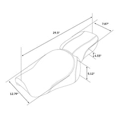 C.C.RIDER Sportster Two Pieces Two Up Redlining Seat Passenger Seat For XL883N Models, 2016-2023