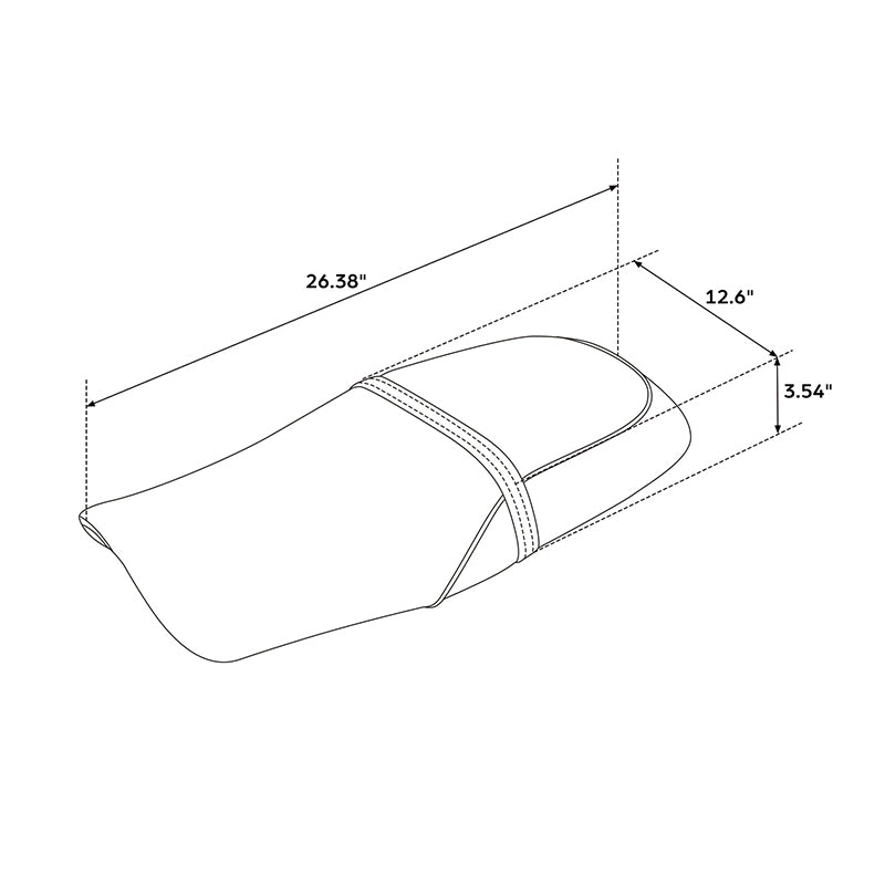 C.C. RIDER CB1100 One Piece Seat Black Tuck And Roll For Honda CB1100 2010-2024