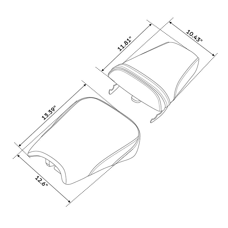 C.C. RIDER CBR600FS CBR600FR CBR600F4i Two Piece Seat Black Lattice For Honda, 2001-2003