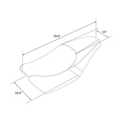 C.C. RIDER Street Seat 2 Up Seat Custom Motorcycle Seat For Street 500 750 XG500 XG750, 2015-2023