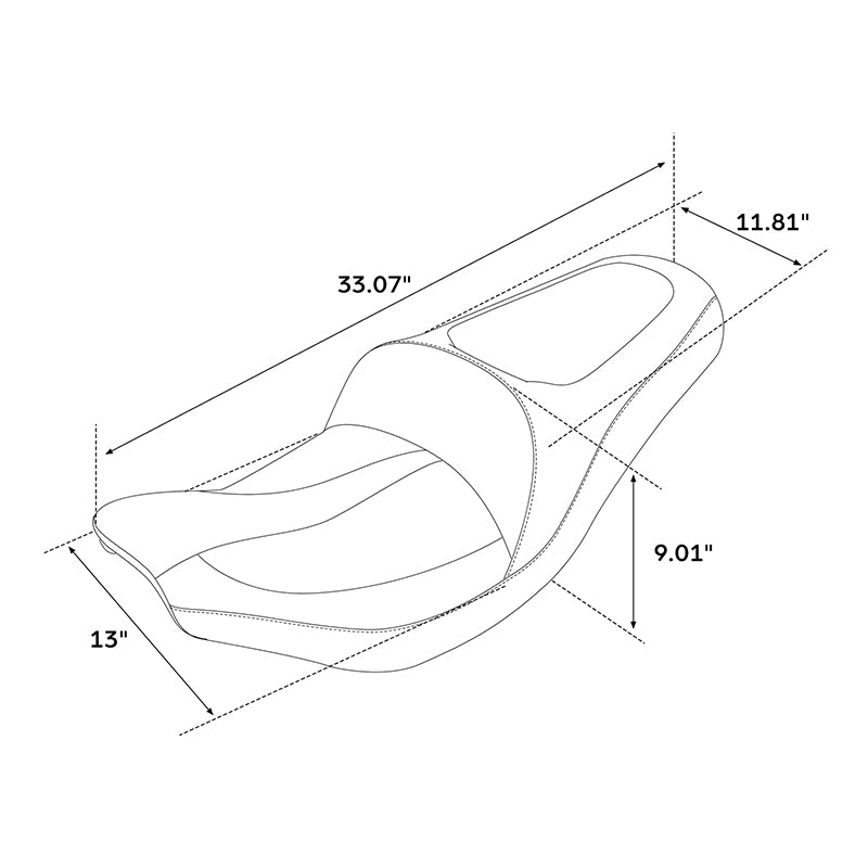 C.C. RIDER Indian Seat One Piece 2 Up Seat Red Honeycomb Stitching For Indian Chieftain Models, 2014-2025