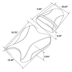 C.C. RIDER YZF R6 Front And Rear Seat Fit For YAMAHA R6 Black And Red Stitch, 2006, 2007