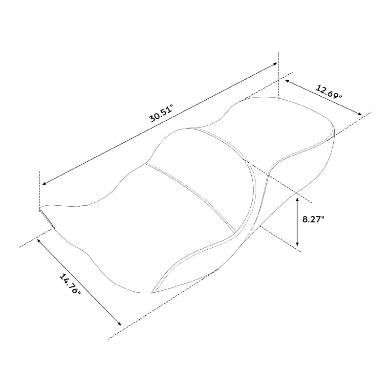 Gel Seat C.C. RIDER Touring Seat Driver Passenger Seat 2 Up Seat Black Honeycomb Stitch For FL Touring Road King Electra Glide Road Glide, 2009-2023