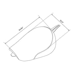 C.C.RIDER Sportster Seat Front Solo Seat Driver Rider Cushion Red Diamond Stitching, 2010-2023 XL models