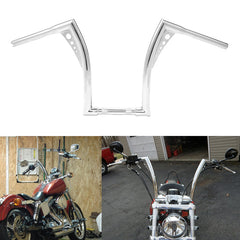 Custom Chrome 1.25" Fat Handlebar 14" Rise Hanger Bar Chrome Gloss Black Fit For Harley Electra Glide FLHT