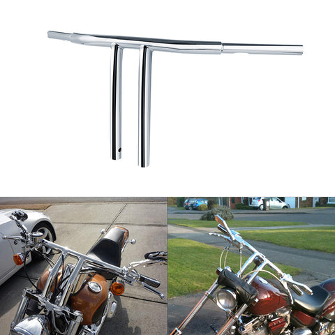 Custom Chrome 14"Rise 1-1/4" T-Bar Handlebar Bar Fits For Harley Softail Chopper