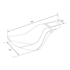 C.C. RIDER Softail Seat 2 up Double Diamond Stitch Driver And Passenger Seat Street Bob 114 FXBB 2018-2025