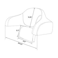 C.C.RIDER Indian Chieftain Passenger Backrest Pad King Touring Trunk Backrest, 2014-2025