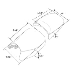 C.C. RIDER BMW R1200GS Seat Rider Passenger Seat Pillion Cushion With Sliver Carbon Fiber Fit For BMW R1200GS R1250GS Adventure, 2013-2024