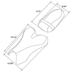 C.C. RIDER YZF R1 Front And Rear Seat For YAMAHA YZFR1 Black Lattice, 2004-2006