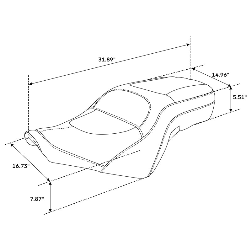 C.C. Rider BMW R18B R18 Transcontinental One Piece Seat Rider Passenger Seat Pillion Cushion Orange Honeycomb Stitching, 2020-2024