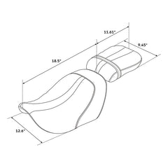 C.C. RIDER Sportster Seat 2 Piece Reach Seat Driver And Passegner Seat Red Hneycomb Fit For Harley Nightster RH975 2022-Later