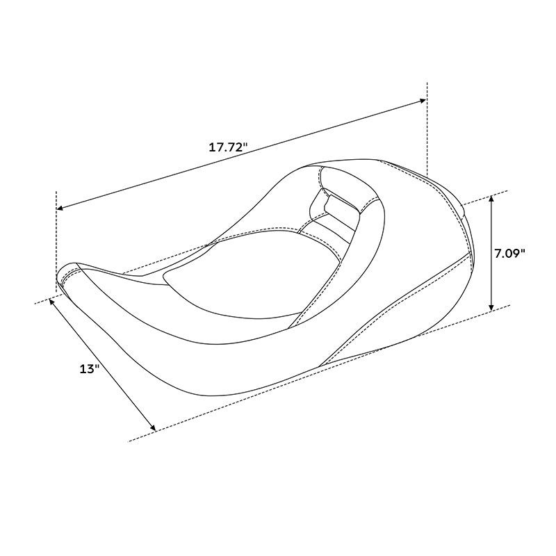 C.C. RIDER Touring Seat Solo Seat Low Profile Driver Seat Lattice Stiching With 6.6 Gallon PYO/Bagger Nation Stretched Gas Tank Fit For Harley Touring Street Glide Road Glide Road King, 2008-2024