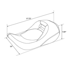 C.C. RIDER Touring Seat Solo Seat Low Profile Driver Seat Lattice Stiching With 6.6 Gallon PYO/Bagger Nation Stretched Gas Tank Fit For Harley Touring Street Glide Road Glide Road King, 2008-2024