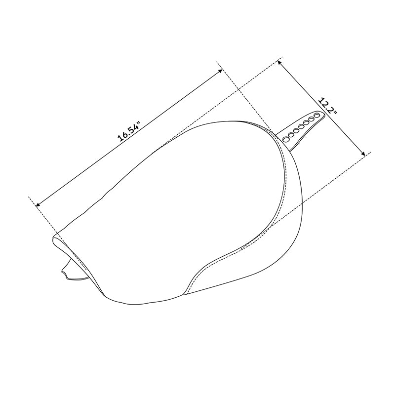 C.C.RIDER Sportster Seat Front Solo Seat Driver Rider Cushion Black Alcantara Leather, 2010-2023 XL models