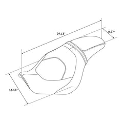C.C. RIDER VT750C2 VT750C2B One Piece Seat Orange Honeycomb Design Fit Honda Shadow Spirit 2007-2015 Shadow Phantom 2009-2024