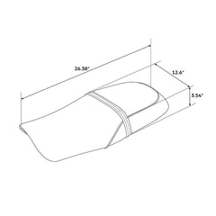 C.C. RIDER CB1100 One Piece Seat Black Trmming For Honda CB1100 2010-2024