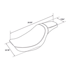 Gel Seat C.C. RIDER Dyna Seat 2 up Seat Motorcycle Seat Black Stitiching For Dyna Low Rider Fat Bob FXD/FXDWG, 2006-2017