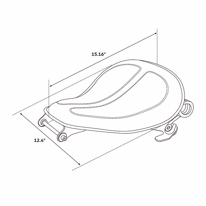 C.C. RIDER Sportster Seat Solo Spring Seat Classic Brown Diamond Stitch For Iron 883 Iron 1200 Bobber Seat Chopper Seat 2004-2024