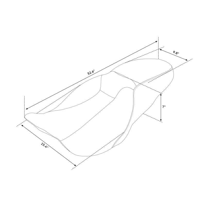 C.C. RIDER Touring Seat 2 up Seat Driver Passenger Seat Twisted Horizon For Harley Touring Street Glide Road Glide Electra Glide, 2008-2023