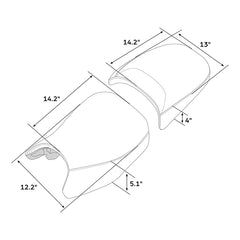 C.C. RIDER BMW R1200GS Seat Rider Passenger Seat  For BMW R1200GS R1250GS Adventure, 2013-2024
