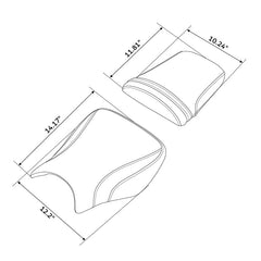 C.C. RIDER CBR1000RR Two Piece Seat Black Carbon Fiber For Honda CBR1000RR, 2004-2007