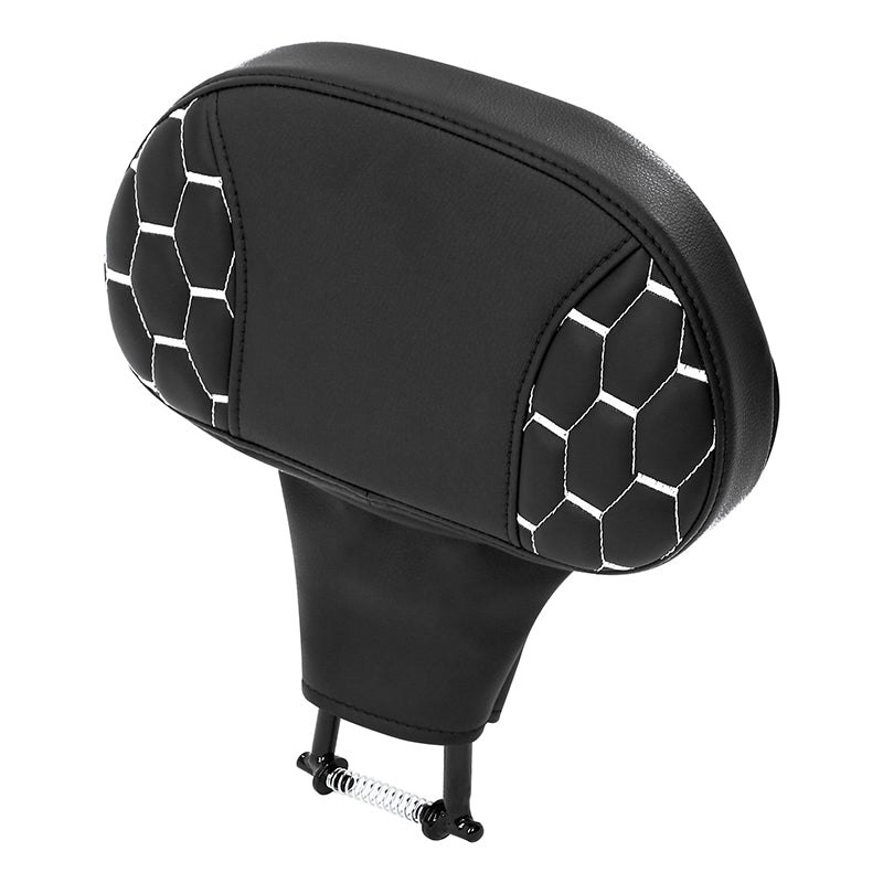 C.C. RIDER Rider Backrest 2 Up Seat Driver Backrest Pad For Harley Touring CVO Street Glide Road Glide Electra Glide Road King, 1988-2025