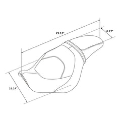 C.C. RIDER VT750C2 VT750C2B One Piece Seat Orange Honeycomb Design Fit Honda Shadow Spirit 2007-2015 Shadow Phantom 2009-2024