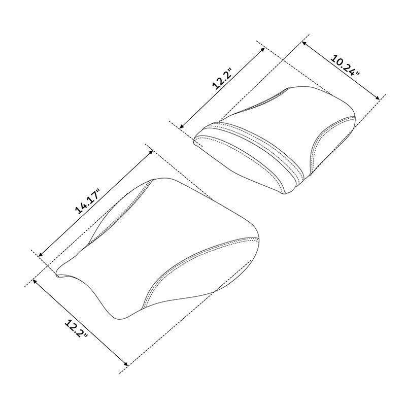 C.C. RIDER CBR600RR Two Piece Seat Black Diamond For Honda CBR600RR, 2007-2025