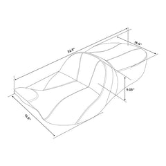 C.C. RIDER Touring Seat 2 Up Seat Driver Passenger Seat With Backrest For Harley CVO Road Glide Electra Glide Street Glide Road King, 2009-2023