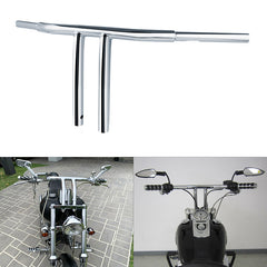 Custom Chrome 12"Rise 1-1/4" T-Bar Handlebar Bar Chrome Fits For Harley Softail Chopper