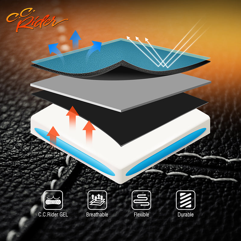 Gel Seat C.C. RIDER Touring Seat 2 Up Seat Driver Passenger Seat For Harley CVO Road Glide Electra Glide Street Glide Road King, 2009-2023