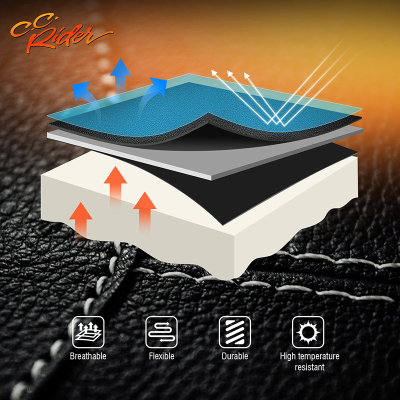 C.C. RIDER GSX1300R Front And Rear Seat Fit For SUZUKI Hayabusa GSX1300R Black Lattice Stitching, 2008-2020