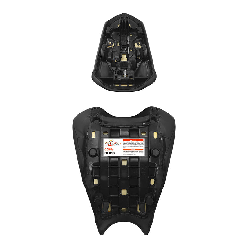 C.C. RIDER CBR1000RR Two Piece Seat Black Lattice For Honda CBR1000RR(SP), 2017-2025