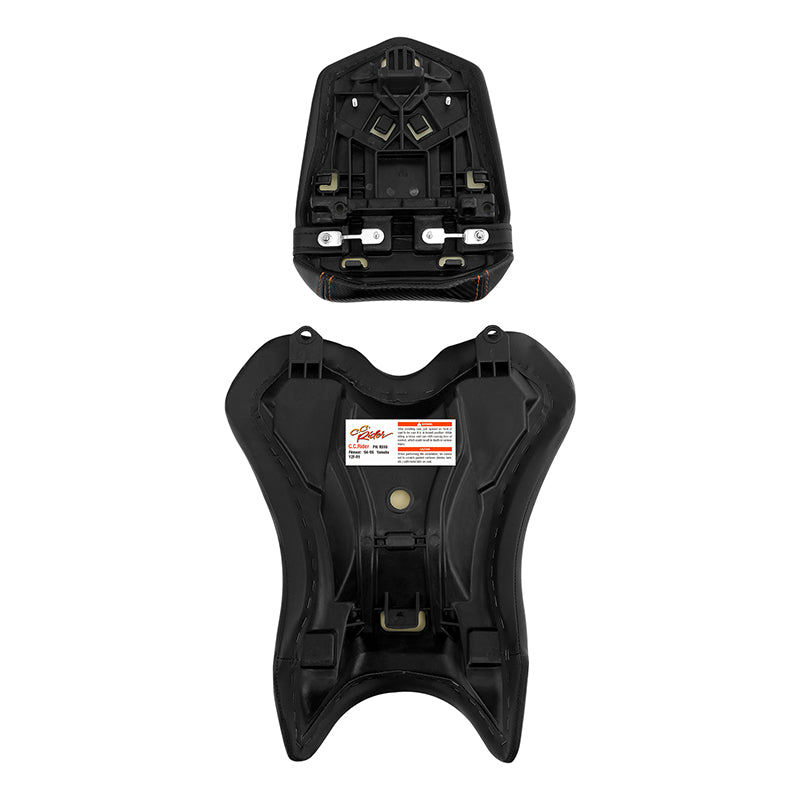 C.C. RIDER YZF R1 Front And Rear Seat For YAMAHA YZFR1 Black Lattice, 2004-2006