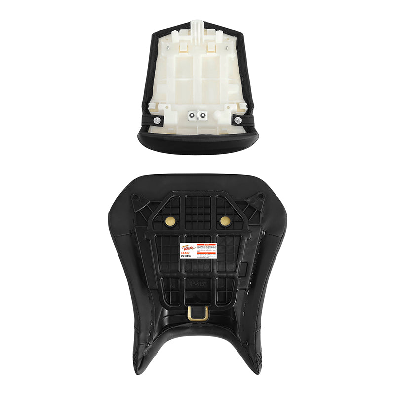 C.C. RIDER YZF R1 Front And Rear Seat For YAMAHA YZFR1 Black Lattice Stitching, 2000-2001