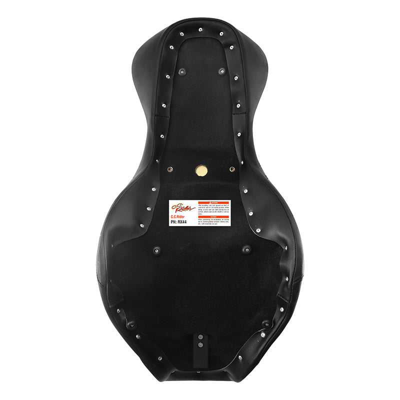 C.C. RIDER VN900 Vulcan Classic One Piece Seat Standard Driver Passenger Seat Grey Stripe For Kawasaki Vulcan Classic, 2006-2025