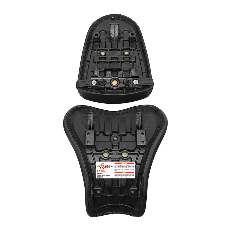C.C. RIDER GSX-R1000 Front And Rear Seat Fit For SUZUKI GSXR1000 Black stitching, 2005, 2006