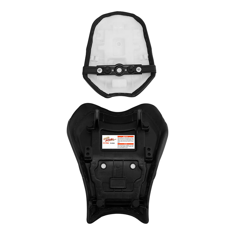 C.C. RIDER BMW S1000RR Seat Rider Passenger Seat Pillion Cushion Black Carbon Fiber Stitching For BMW S1000RR, 2019-2025
