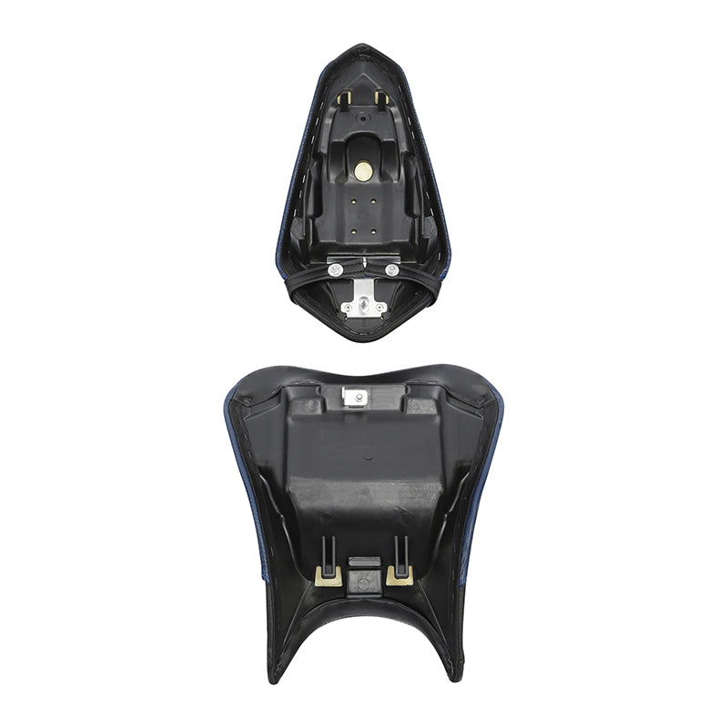 C.C. RIDER Ninja 400 Z400 Front And Rear Seat Fit For Kawasaki Ninja400 Black Blue Carbon Fiber, 2018-2024