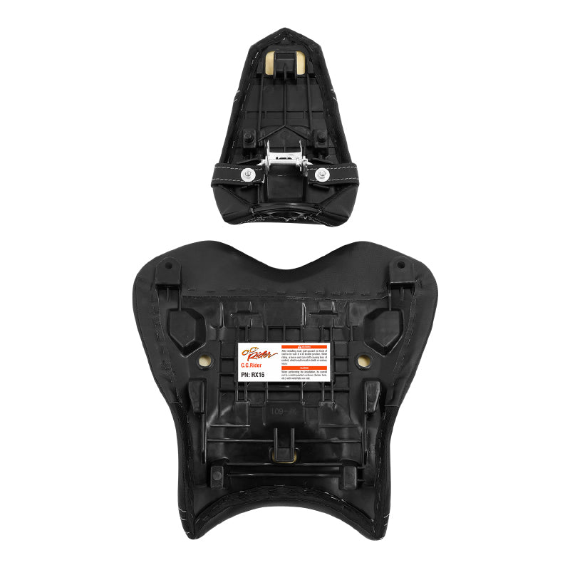 C.C. RIDER YZF R1 Front And Rear Seat For YAMAHA YZFR1 Black Diamond Stitching, 2015-2024