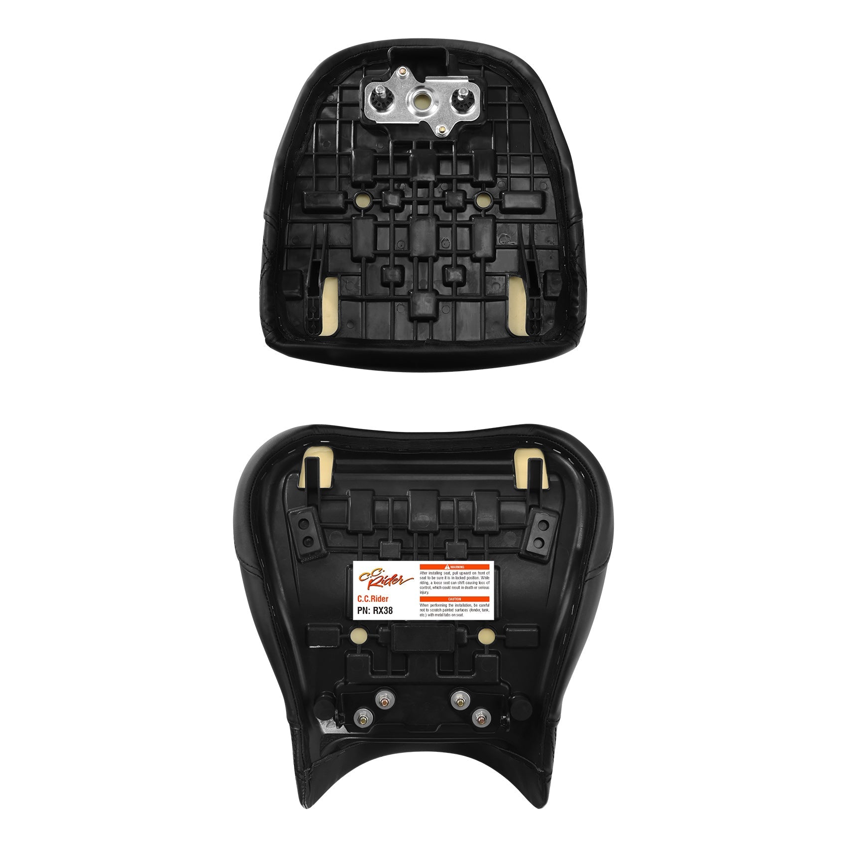 C.C. RIDER GSX1300R Front And Rear Seat Fit For SUZUKI Hayabusa GSX1300R Black Stitch, 1999-2007