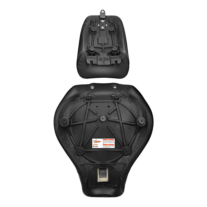 C.C.RIDER Softail Passenger And Driver Seat Lattice Stitching Two Piece Seat  For Harley Fatboy 114 FLFB FLFBS, 2018-2025