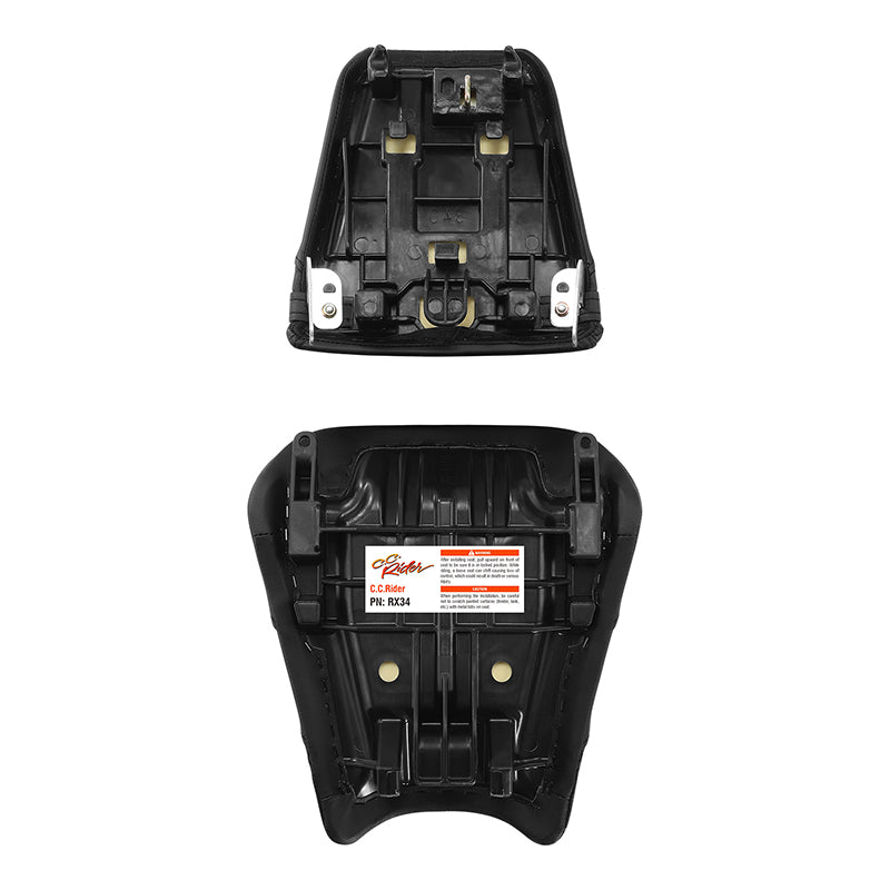 C.C. RIDER CBR600FS CBR600FR CBR600F4i Two Piece Seat Black Lattice For Honda, 2001-2003