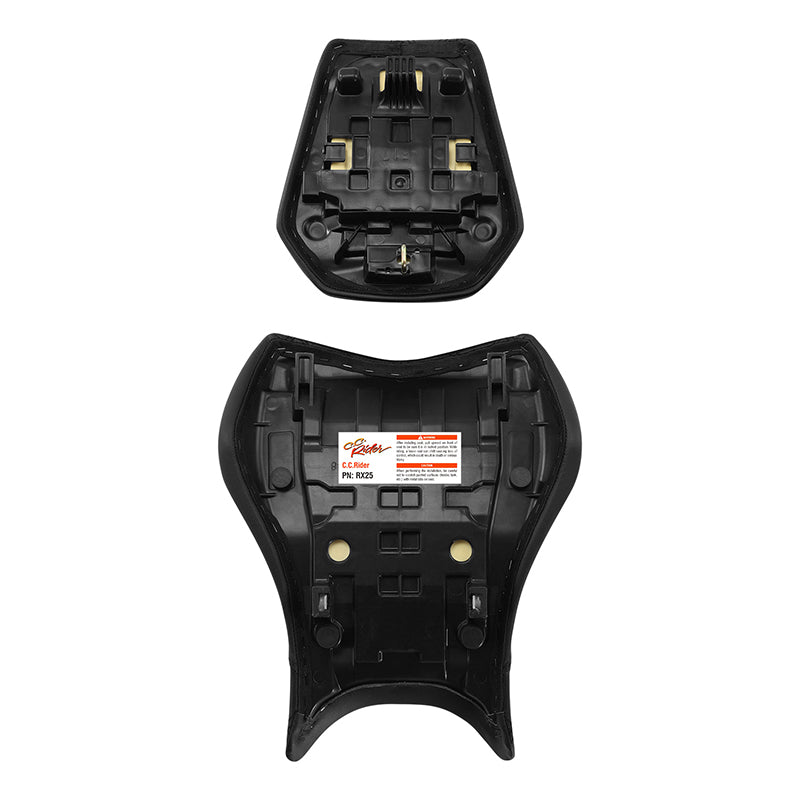 C.C. RIDER CBR1000RR Two Piece Seat Black Lattice Stitching For Honda CBR1000RR, 2008-2016