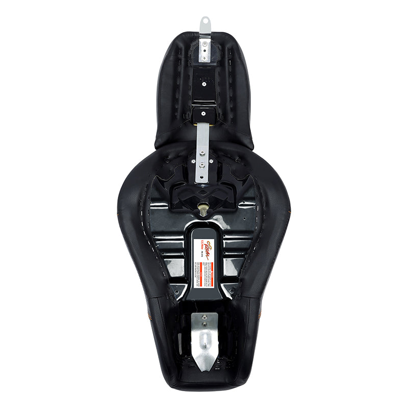 C.C.RIDER Sportster Two Pieces Two Up Orange Lattice Stiching Seat Passenger Seat For XL883N Models, 2016-2023